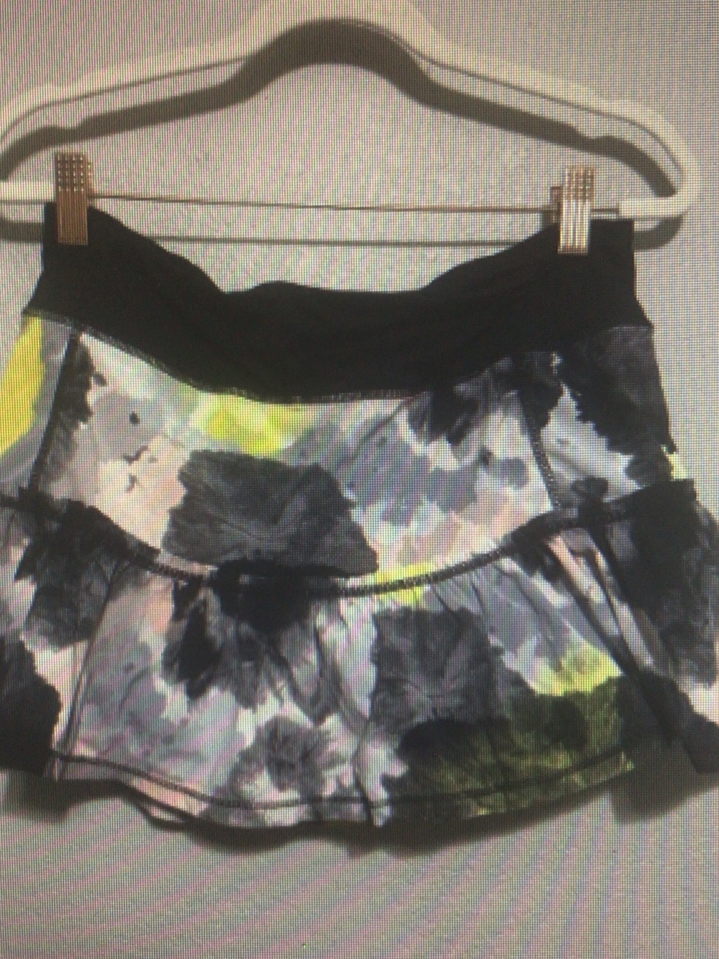Women’s Floral Layered Mini Skirt - Black And Multi